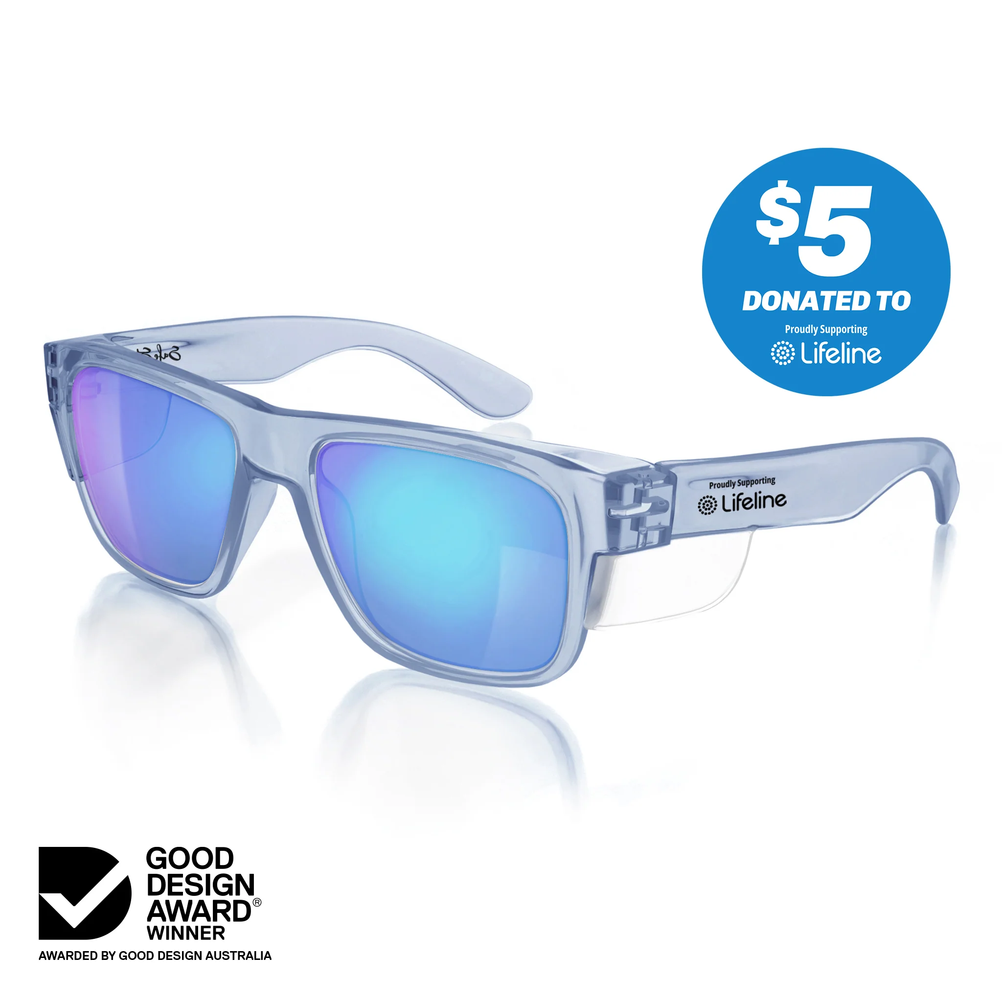 Mirror Blue Polarised Lenses
